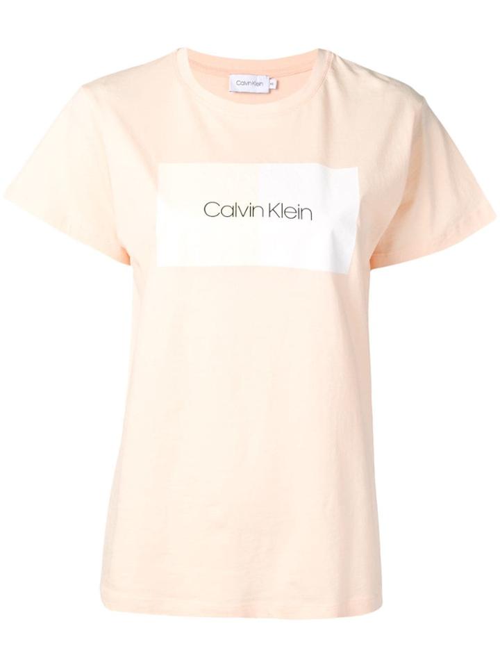 Calvin Klein Logo Print T-shirt - Neutrals