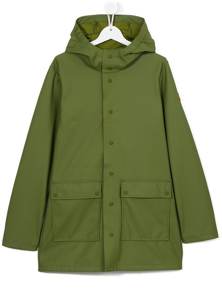 Save The Duck Kids Hooded Coat, Boy's, Size: 14 Yrs, Green