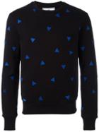 Ami Paris Sweatshirt With Triangle Embroidery - Black