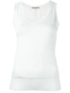 Stefano Mortari Plain Tank Top, Women's, Size: 40, White, Viscose/spandex/elastane