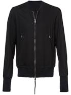 The Viridi-anne Glove Detail Bomber Jacket - Black