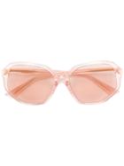 Gucci Eyewear Transparent Oversized Sunglasses - Pink & Purple