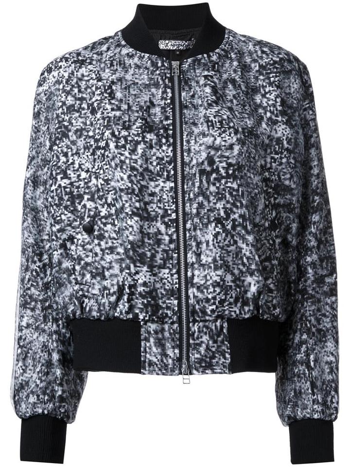 Anrealage 'snow Noise' Bomber Jacket, Women's, Size: 38, Grey, Polyester/cupro/cotton/polyurethane
