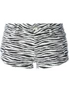 Pierre Balmain Zebra Print Denim Shorts