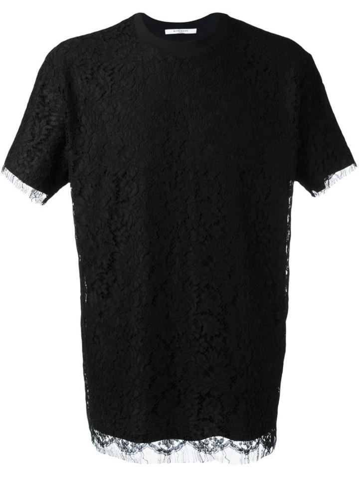 Givenchy Floral Lace Overlay T-shirt