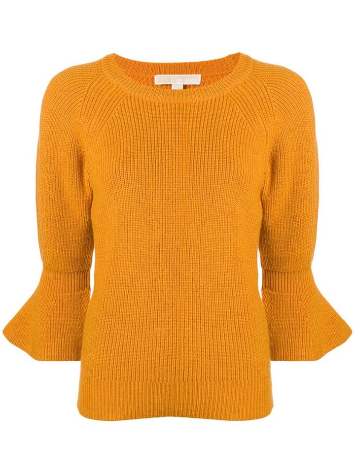 Michael Michael Kors Wide Sleeved Jumper - Yellow & Orange