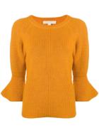 Michael Michael Kors Wide Sleeved Jumper - Yellow & Orange