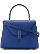 Valextra Trapeze Tote, Women's, Blue, Leather