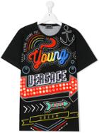 Young Versace Teen Printed T-shirt - Black