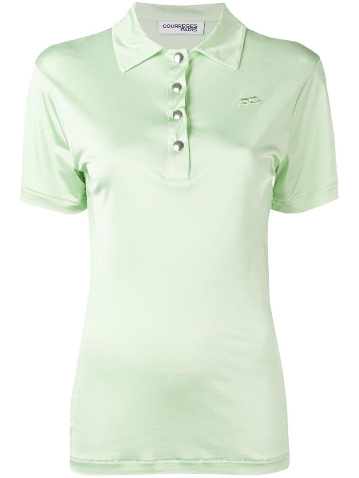 Courrèges Short Sleeved Polo Top - Green