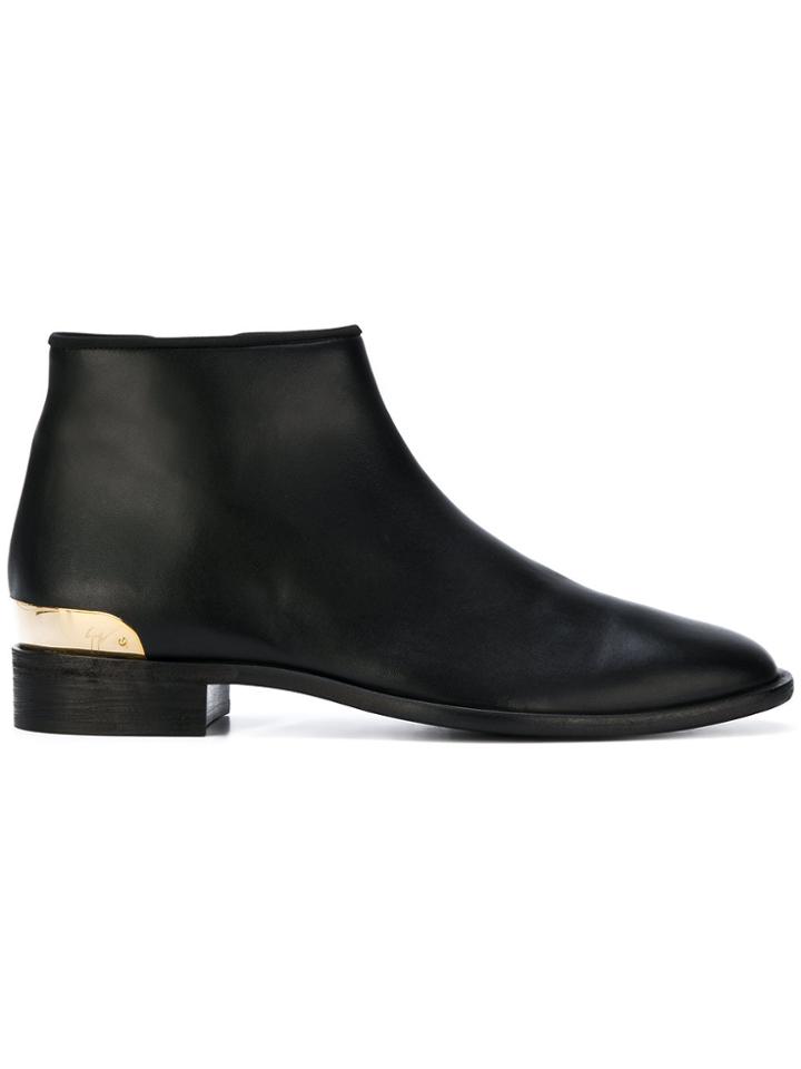 Giuseppe Zanotti Design Metal Plaque Chelsea Boots - Black