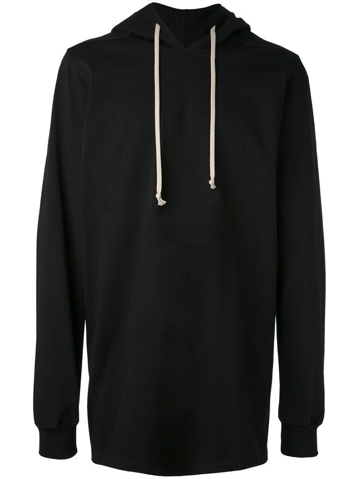 Long Length Hoodie - Men - Cotton - M, Black, Cotton, Rick Owens