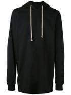 Long Length Hoodie - Men - Cotton - M, Black, Cotton, Rick Owens