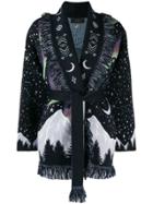 Alanui Belted Moon Star Cardigan - Blue