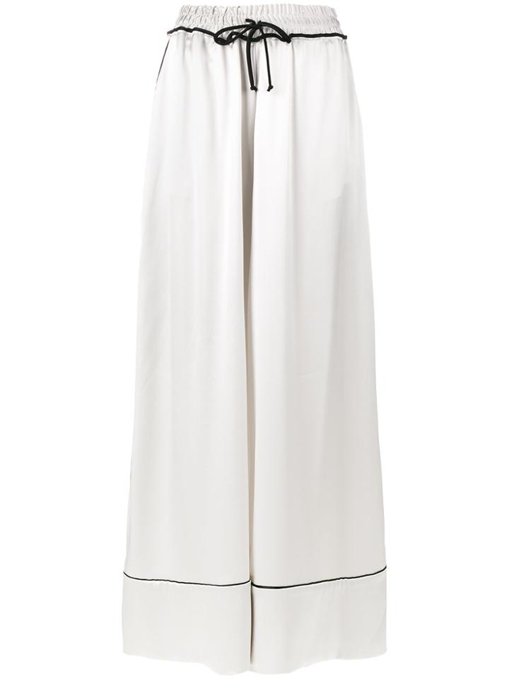 Off-white High Waisted Pyjama Trousers