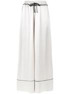 Off-white High Waisted Pyjama Trousers
