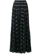 Marcelo Burlon County Of Milan Printed Pleated Maxi Skirt - Black