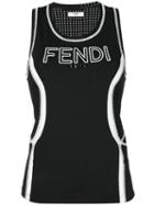 Fendi - Ff Logo Tank Top - Women - Polyamide/spandex/elastane - 38, Black