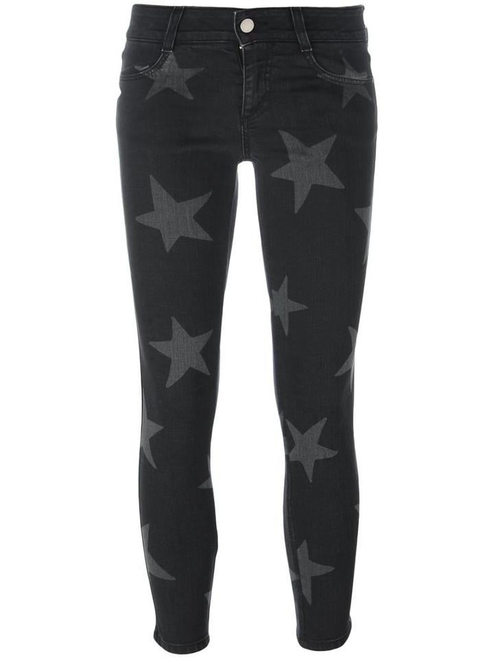 'skinny' Star Print Jeans, Women's, Size: 29, Black, Cotton/spandex/elastane, Stella Mccartney