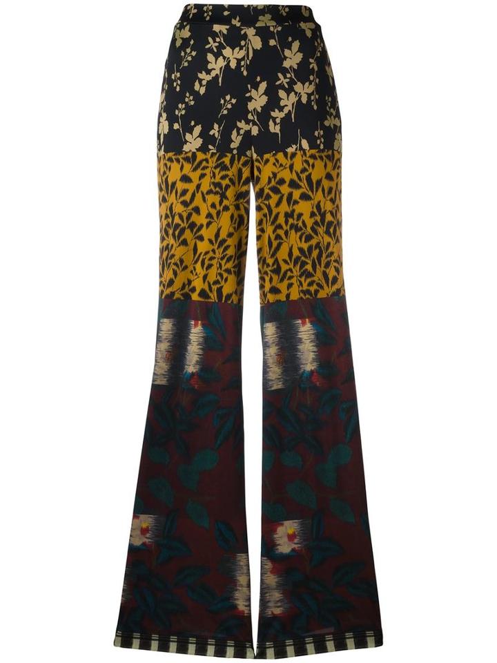 Etro Printed Flared Trousers, Women's, Size: 42, Viscose