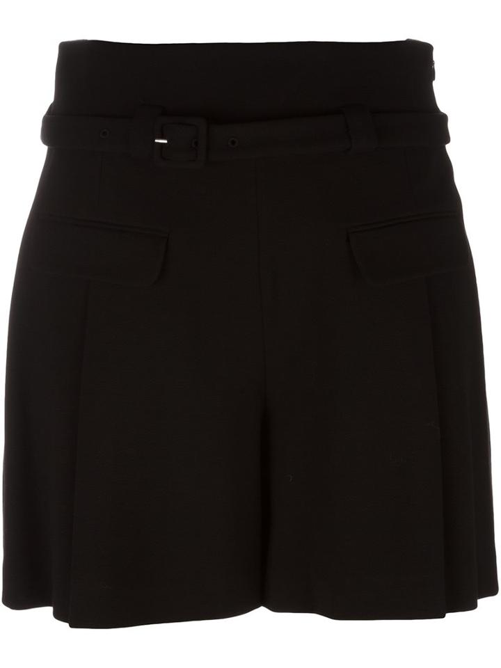 Diane Von Furstenberg Flap Pocket Shorts, Women's, Size: 6, Black, Polyamide/spandex/elastane/viscose