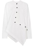 Jw Anderson Knot Button Asymmetric Shirt - White