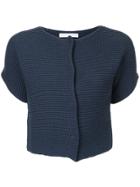 Fabiana Filippi Fisherman Knit Short Sleeve Cardigan - Blue