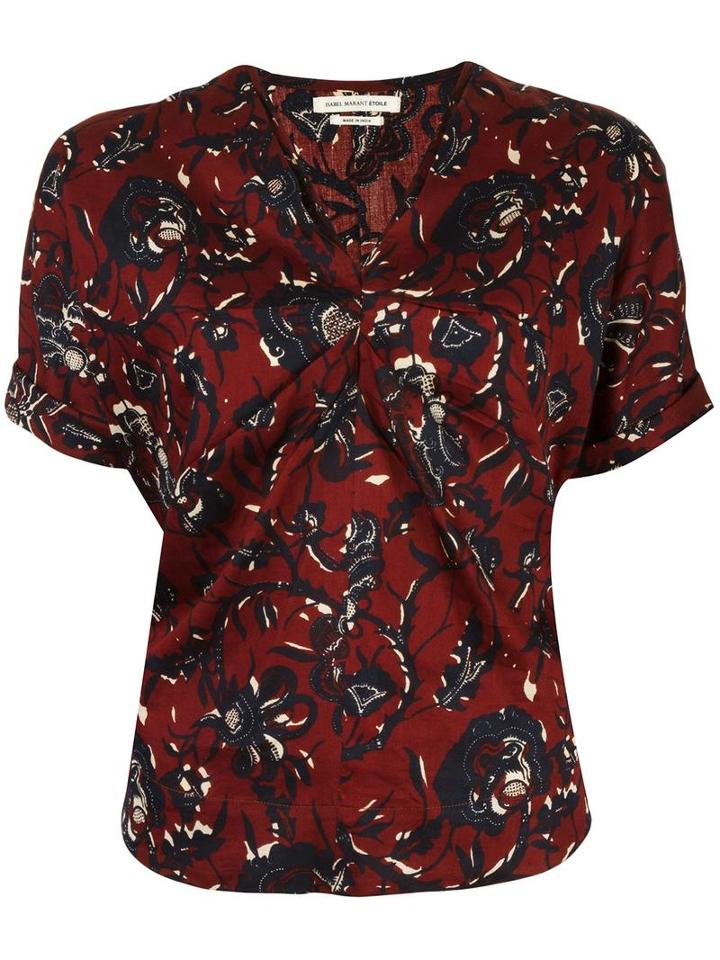Isabel Marant Étoile Jarvis Blouse, Women's, Size: 40, Red, Cotton