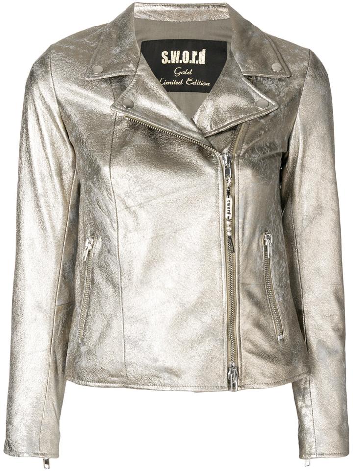 S.w.o.r.d 6.6.44 Double-breasted Zip Jacket - Metallic