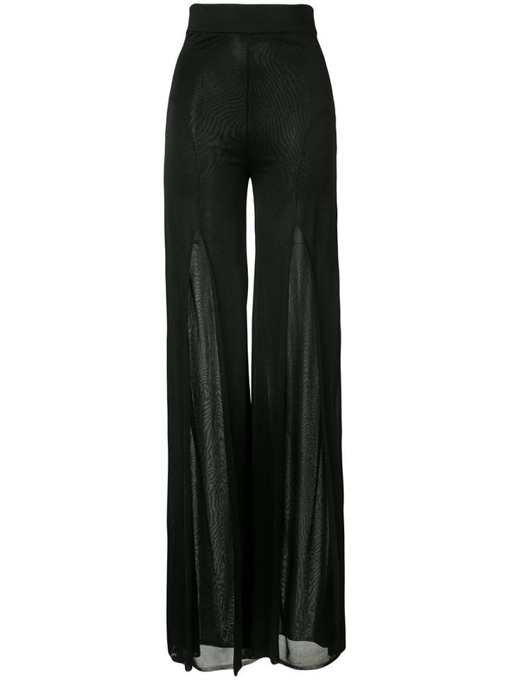 Balmain - Knitted Long Trousers - Women - Polyamide/viscose - 40, Black, Polyamide/viscose