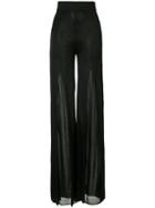 Balmain - Knitted Long Trousers - Women - Polyamide/viscose - 40, Black, Polyamide/viscose