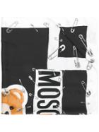Moschino Teddy Bear Print Scarf - Black