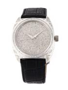 Christian Koban Dom Diamond Watch, Adult Unisex, Black, Calf Leather/diamond/stainless Steel
