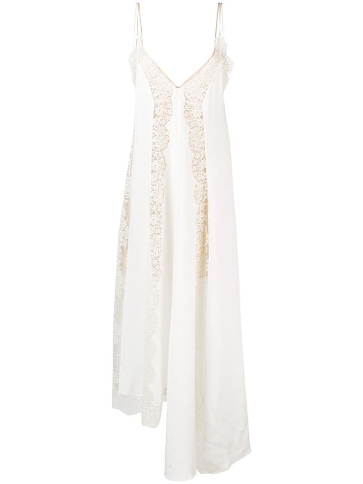 Stella Mccartney Lace Panel Slip Dress - White