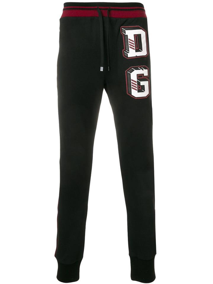 Dolce & Gabbana Applique Logo Tracksuit Bottoms - Black