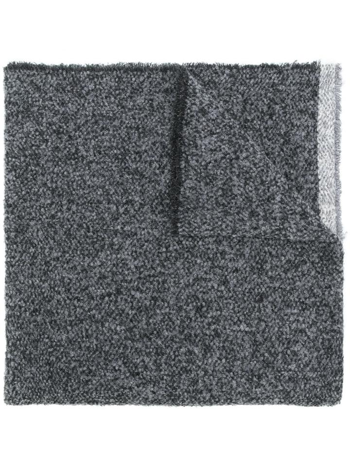 Destin Bord Knitted Scarf - Grey