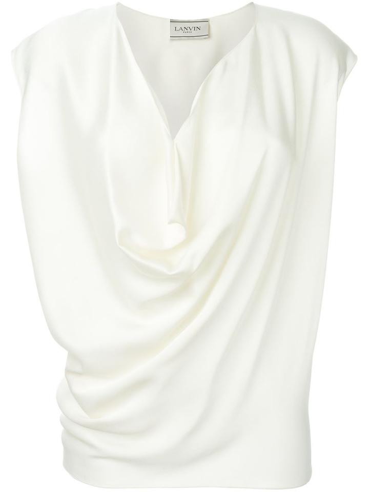 Lanvin Sleeveless Top, Women's, Size: 38, Nude/neutrals, Acetate/viscose