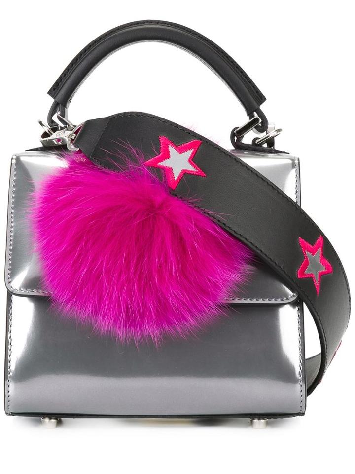 Les Petits Joueurs Bunny Micro Alex Shoulder Bag, Women's, Grey, Lamb Skin/calf Leather