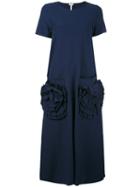 Loewe - Ruffle Pocket T-shirt Dress - Women - Cotton - S, Blue, Cotton
