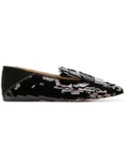 Sergio Rossi Sr1 Sequin Loafers - Black