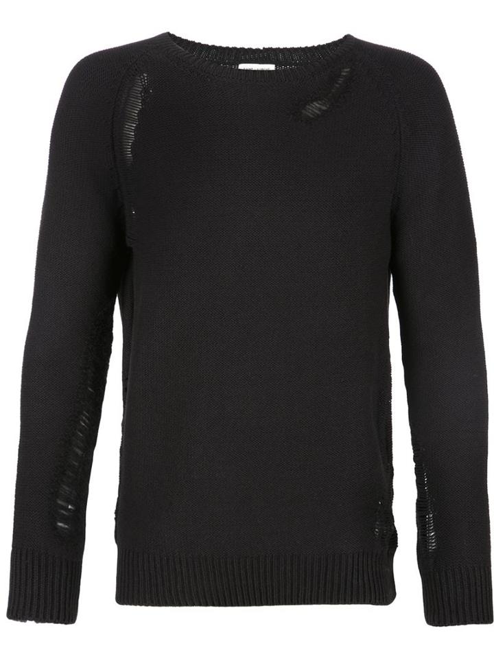 Saint Laurent Distressed Knit Jumper