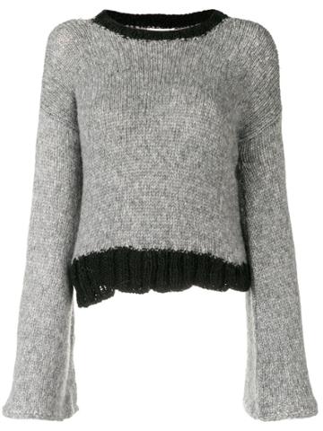 Oneonone Asymmetric Hem Jumper - Grey