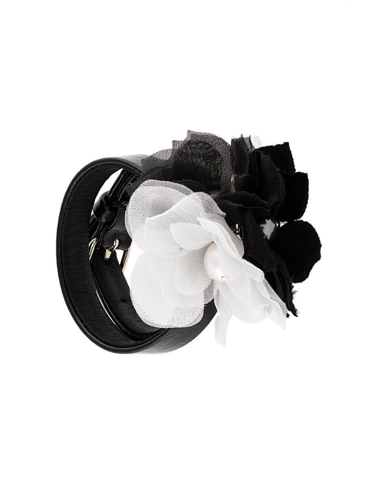 Lanvin Floral Embellished Wrap Bracelet - Black