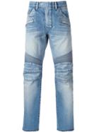 Balmain Slim Biker Jeans, Men's, Size: 29, Blue, Cotton