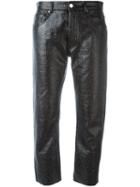 Mm6 Maison Margiela Textured Cropped Trousers