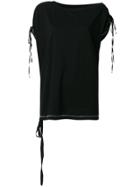 Ann Demeulemeester Tie-detailed Oversized T-shirt - Black