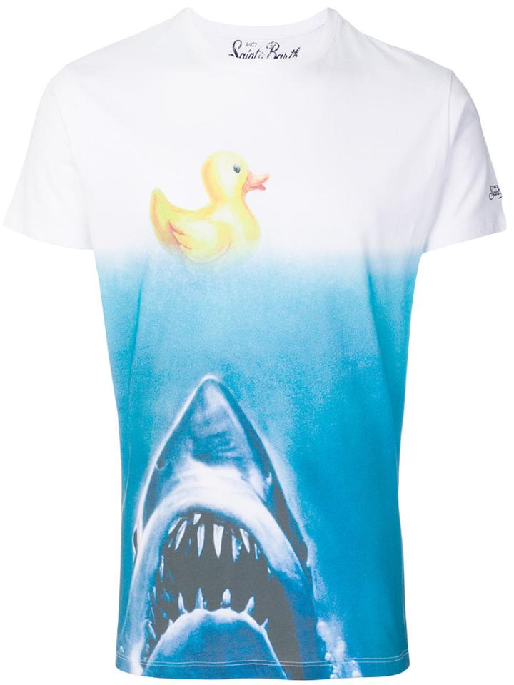 Mc2 Saint Barth Jaws And Rubber Duck Ombre T-shirt - White