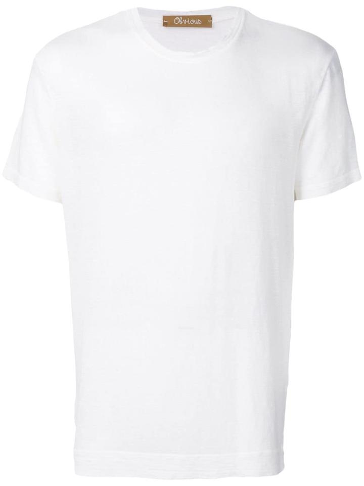 Obvious Basic Crew Neck T-shirt - White