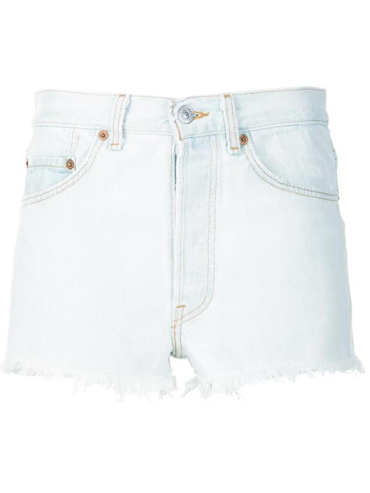 Re/done Denim Shorts, Women's, Size: 28, White, Cotton