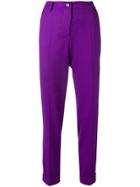 P.a.r.o.s.h. Turned Up Hem Trousers - Pink & Purple